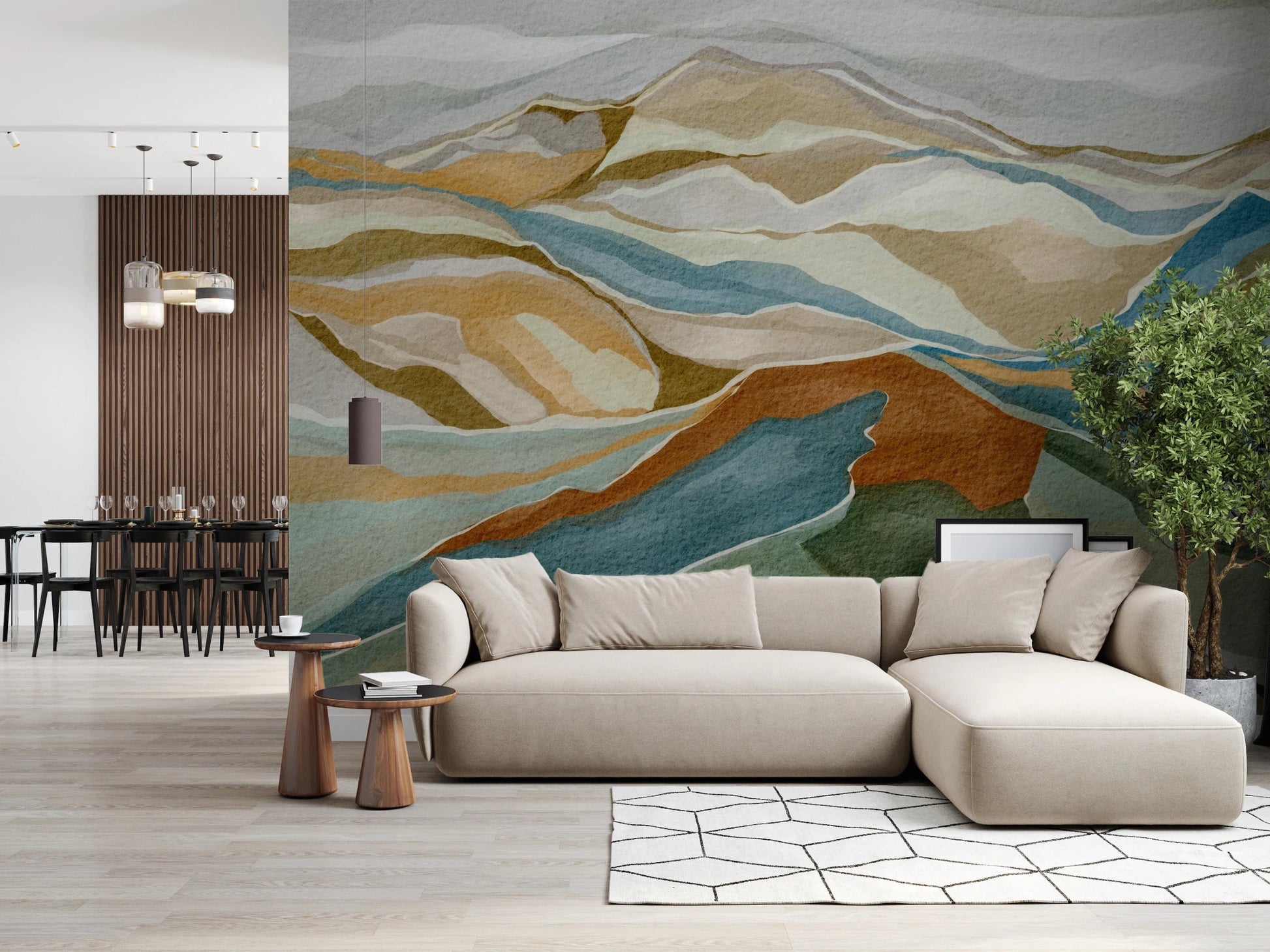 Mountain peaks Wall Mural