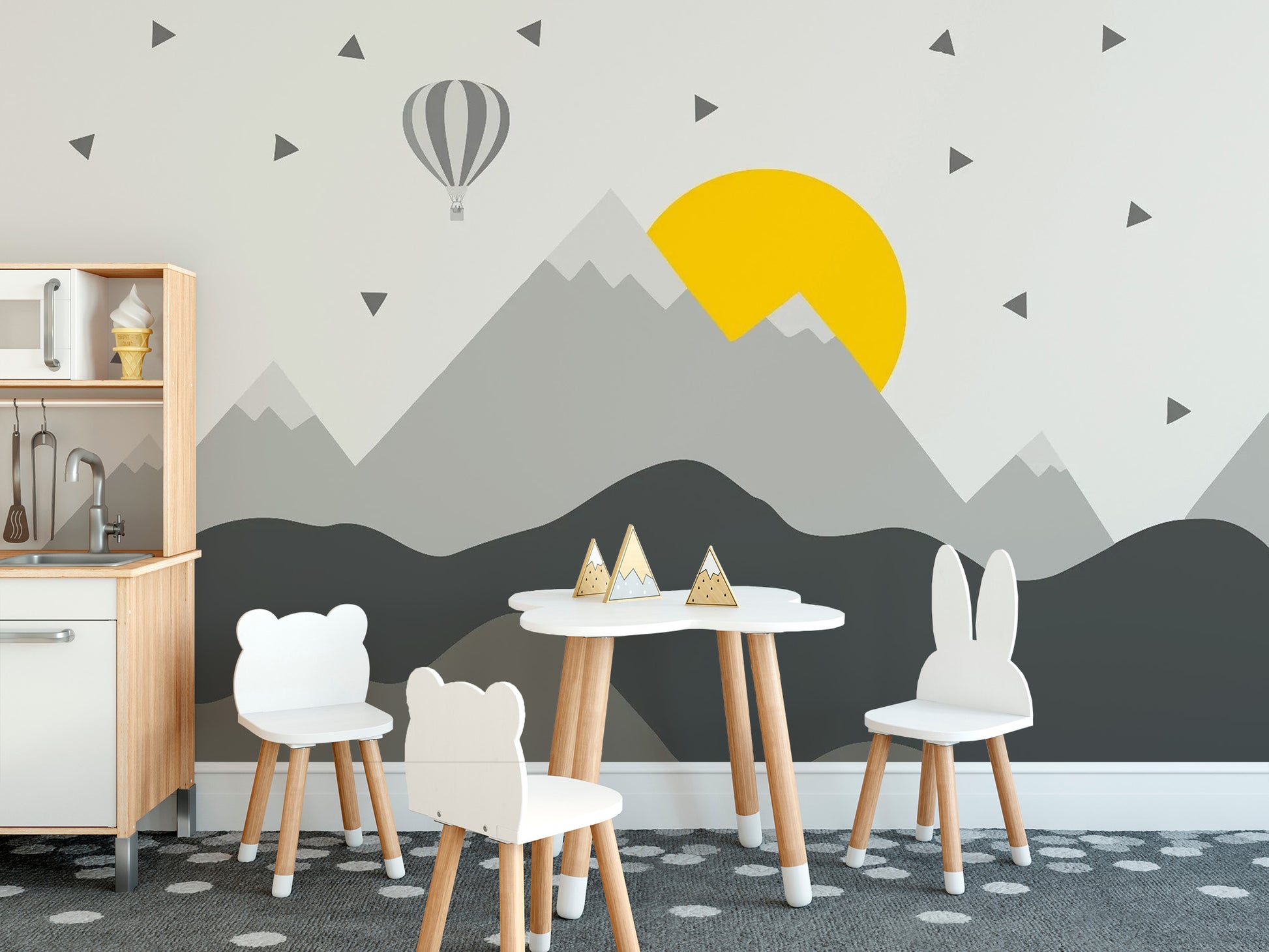 Dark Mountain with Stars in Sky Wallpaper Murals - Giffywalls