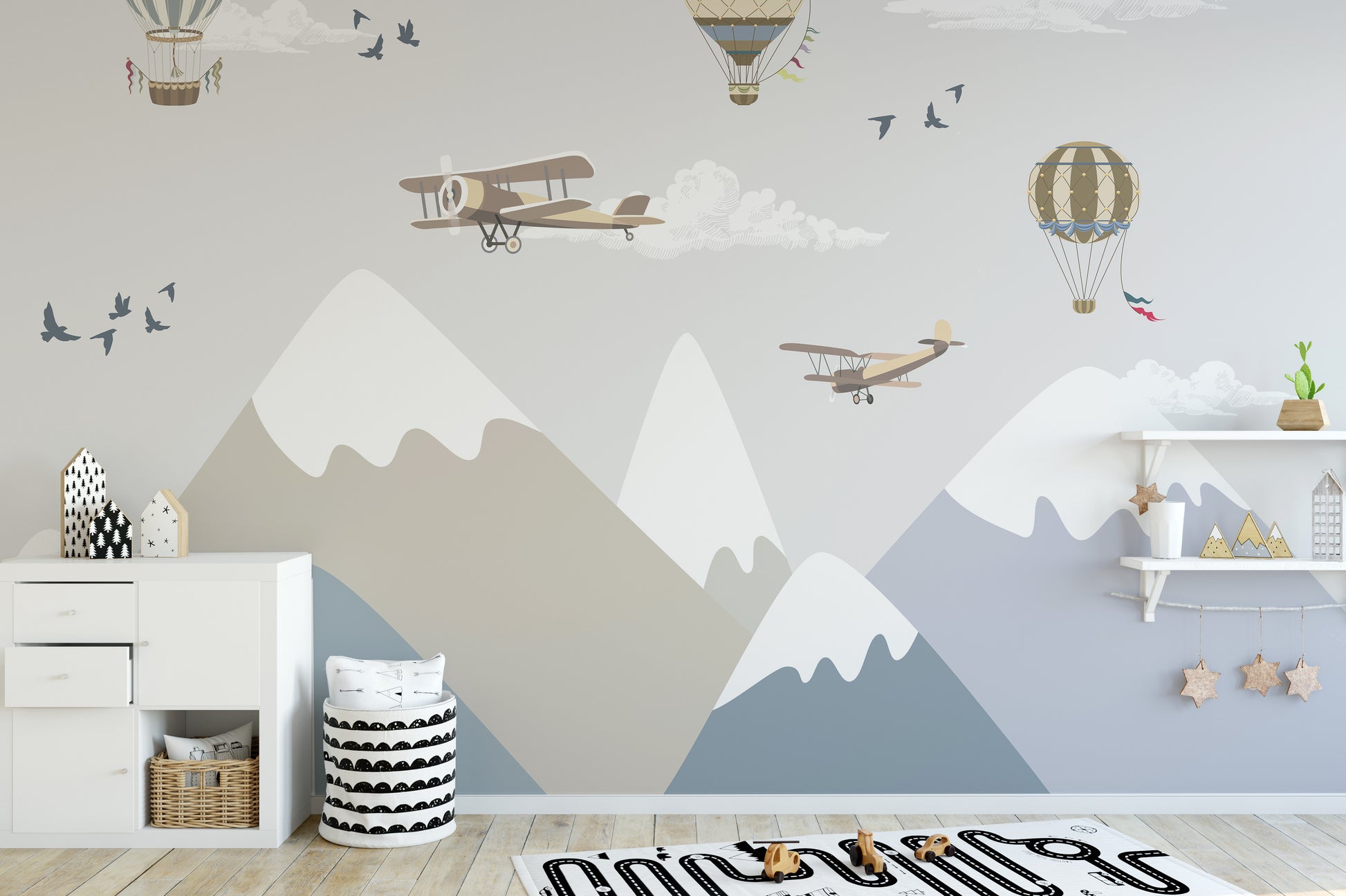 Mountains & sky Kids Wallpaper - Giffywalls