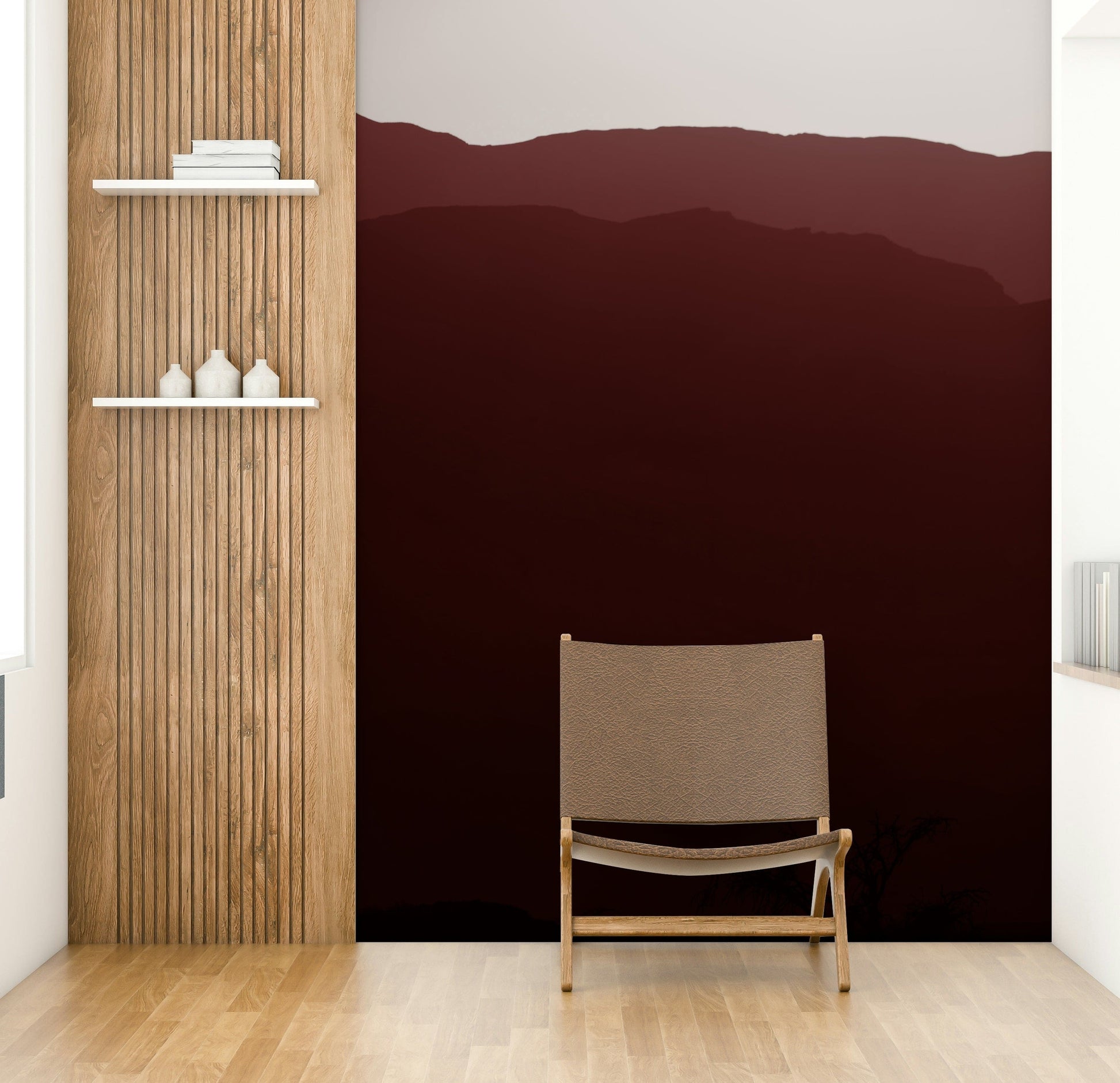 The wallpaper for walls being admired in a home.

