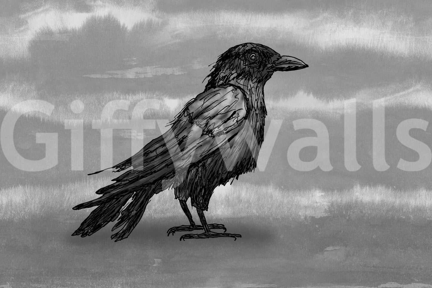 Mr Crow Wall Mural