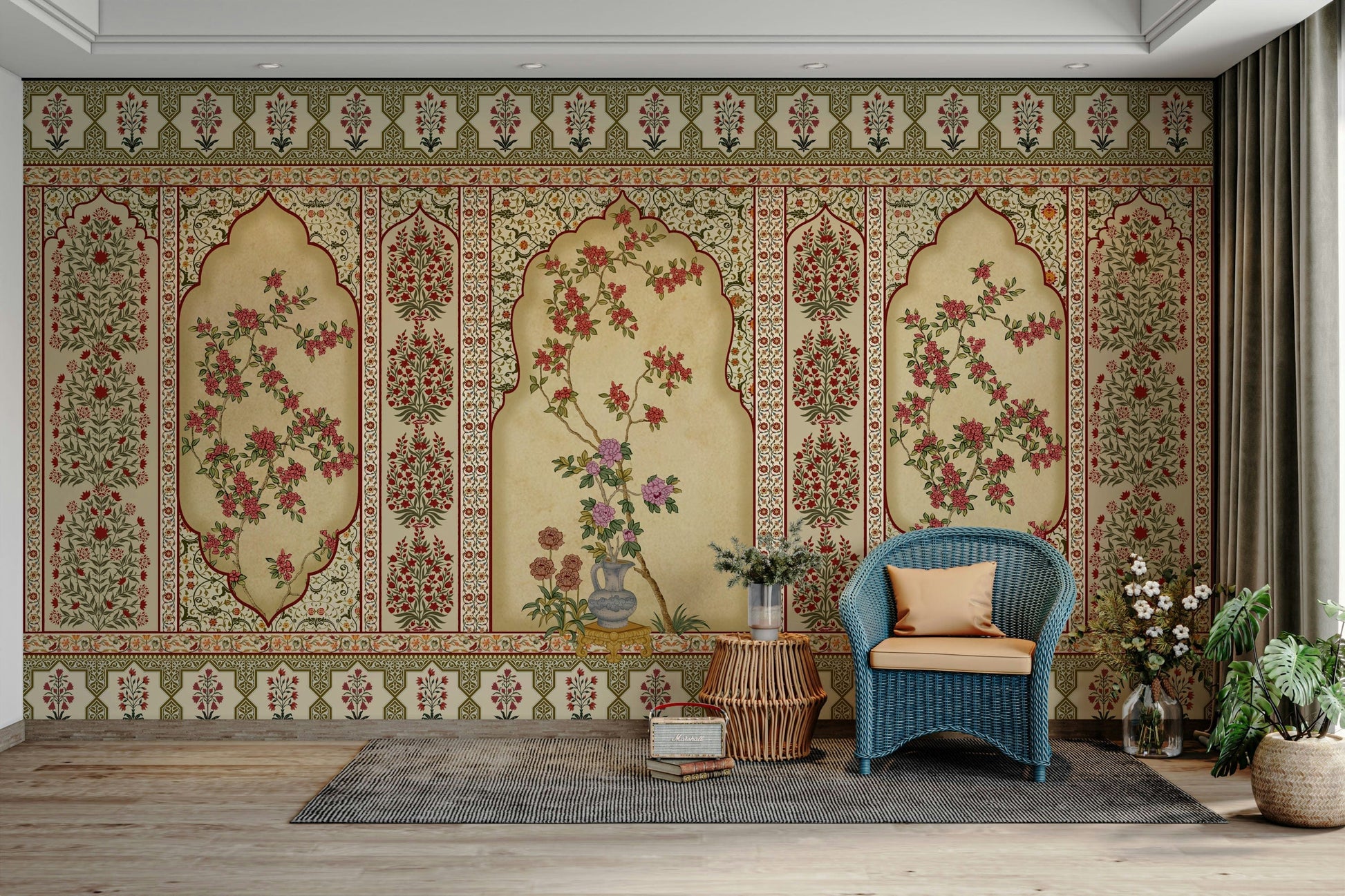 The pattern feels intricate and artistic.

