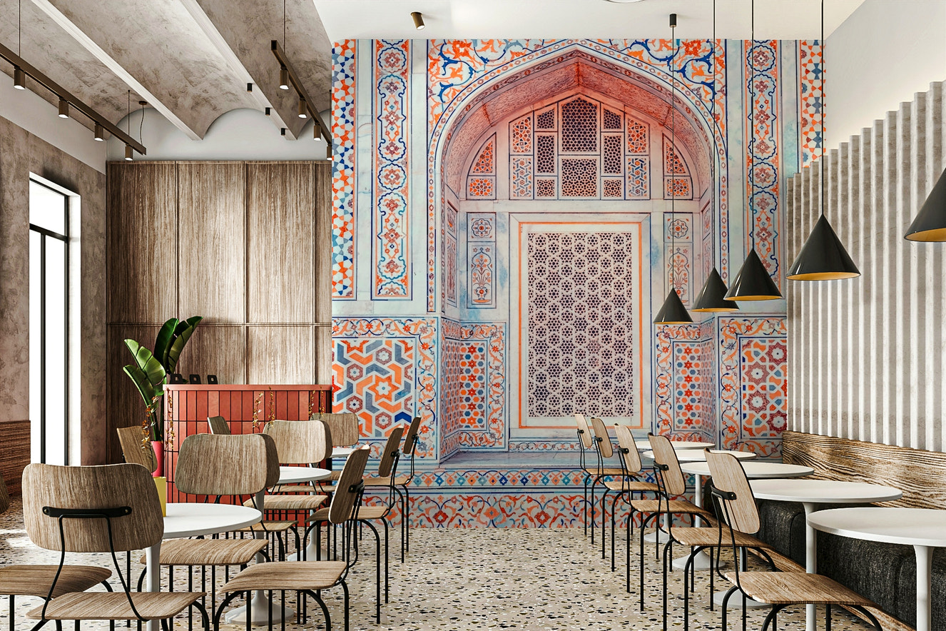 Marble window with vintage Mughal flair

