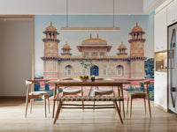 Mughal Majesty wallpaper for walls showcasing exotic garden scenery.