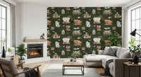 Mughal Palace Dreams wall mural in a living room with detailed architecture