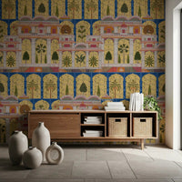 The Mughal Palace Garden wall mural fits perfectly in a Hallway.