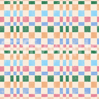 Multicolored Funky Woven Check Jewel Jungle Wallpaper⁠