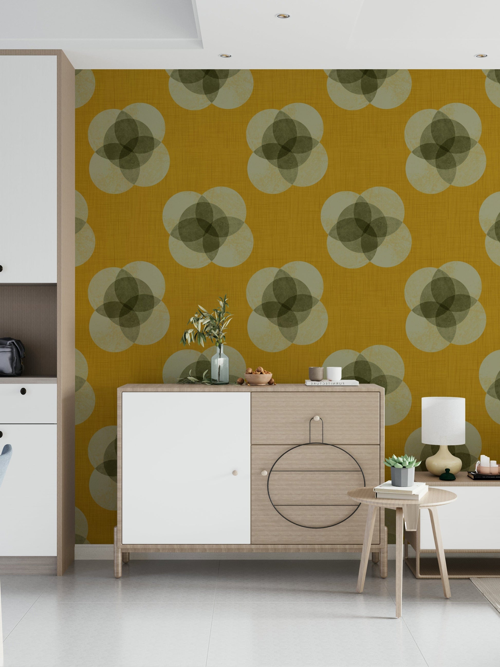 An artistic nature inspired mural for home decor.

