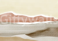 Muted Desert Vista print showcasing peaceful sandy environment on premium wall covering.