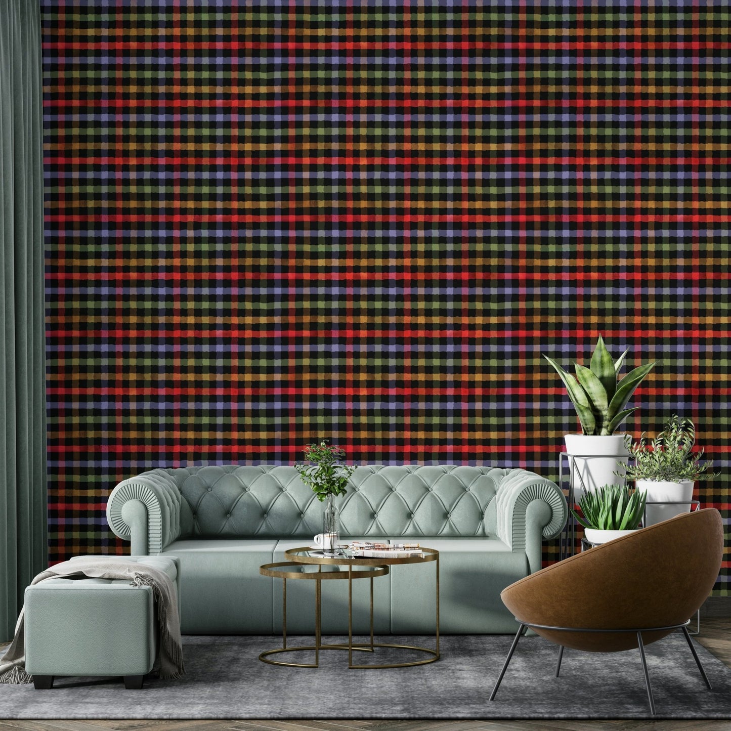 Elegant and timeless checkered wallpaper.

