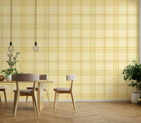 A beautiful cozy plaid wallpaper mural in muted fall colors.


