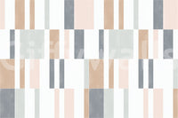 Subdued pastel tile pattern mural for stylish interiors

