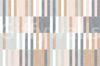 Delicate pastel mural with textured tile effect

