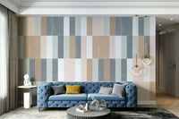 Muted pastel mural ideal for modern minimalist spaces

