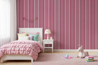 Muted Pink Stripes Wallpaper⁠