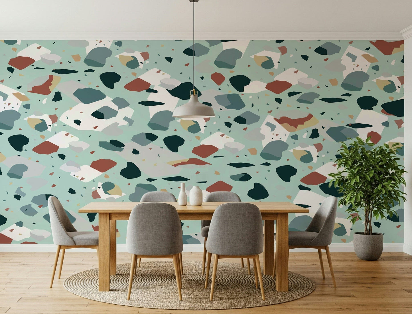 A beautiful modern art wall mural of delicate texture.