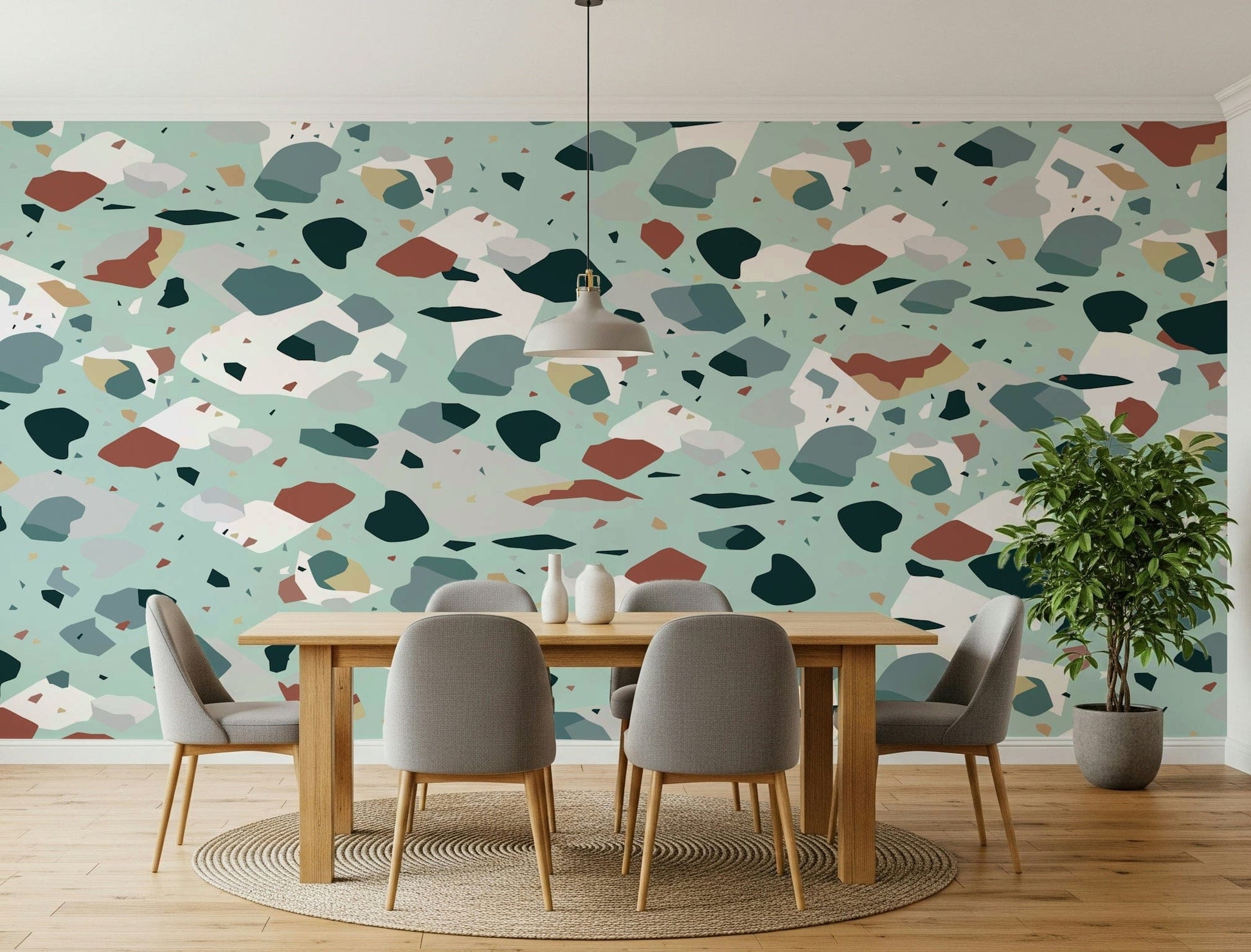 A beautiful modern art wall mural of delicate texture.