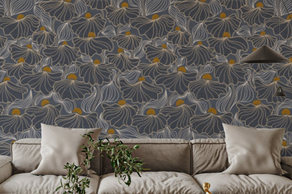 Flowing Meadow Night Wallpaper