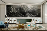 An artistic nature landscape mural for home decor.

