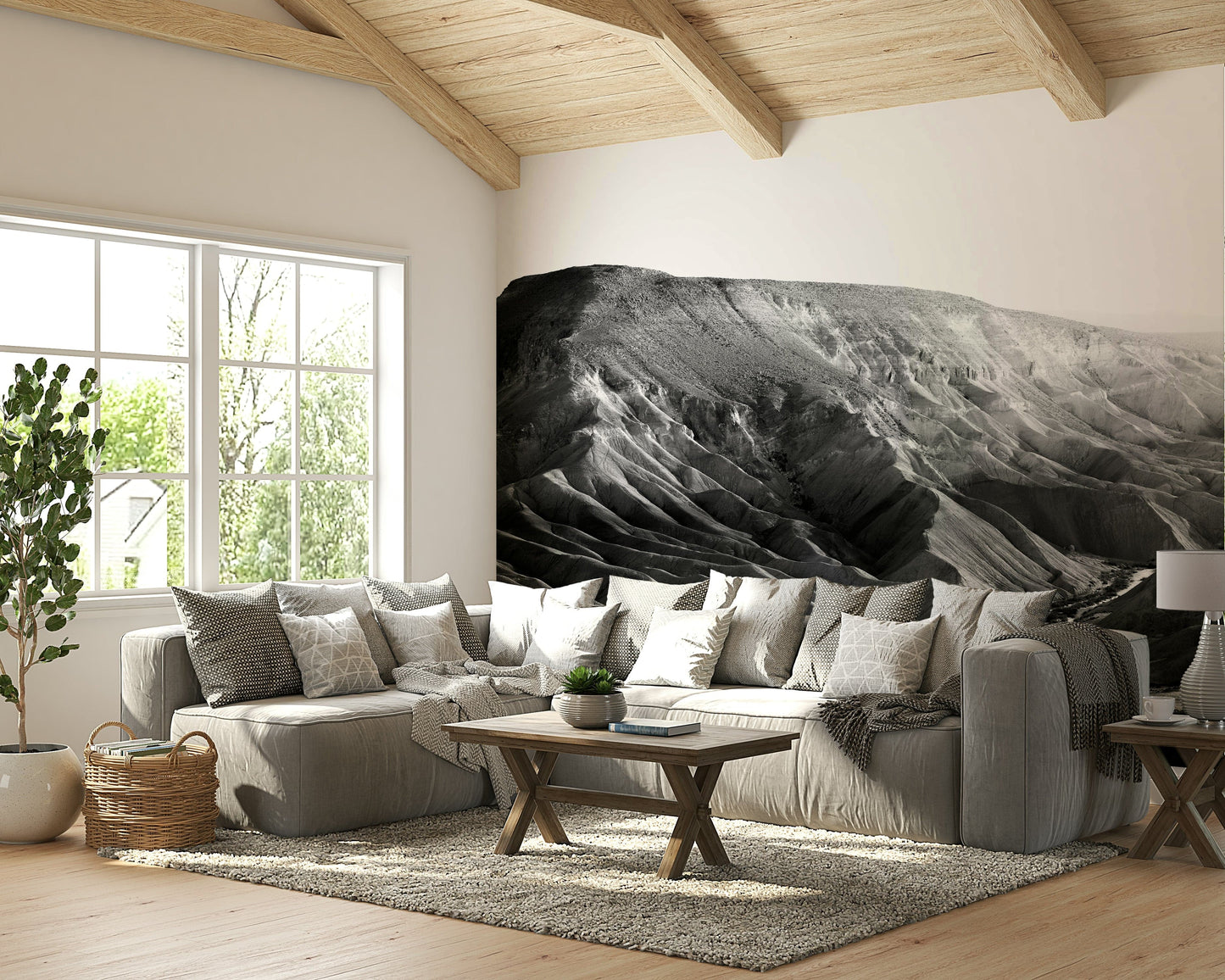 A serene desert landscape wall mural for your decor.

