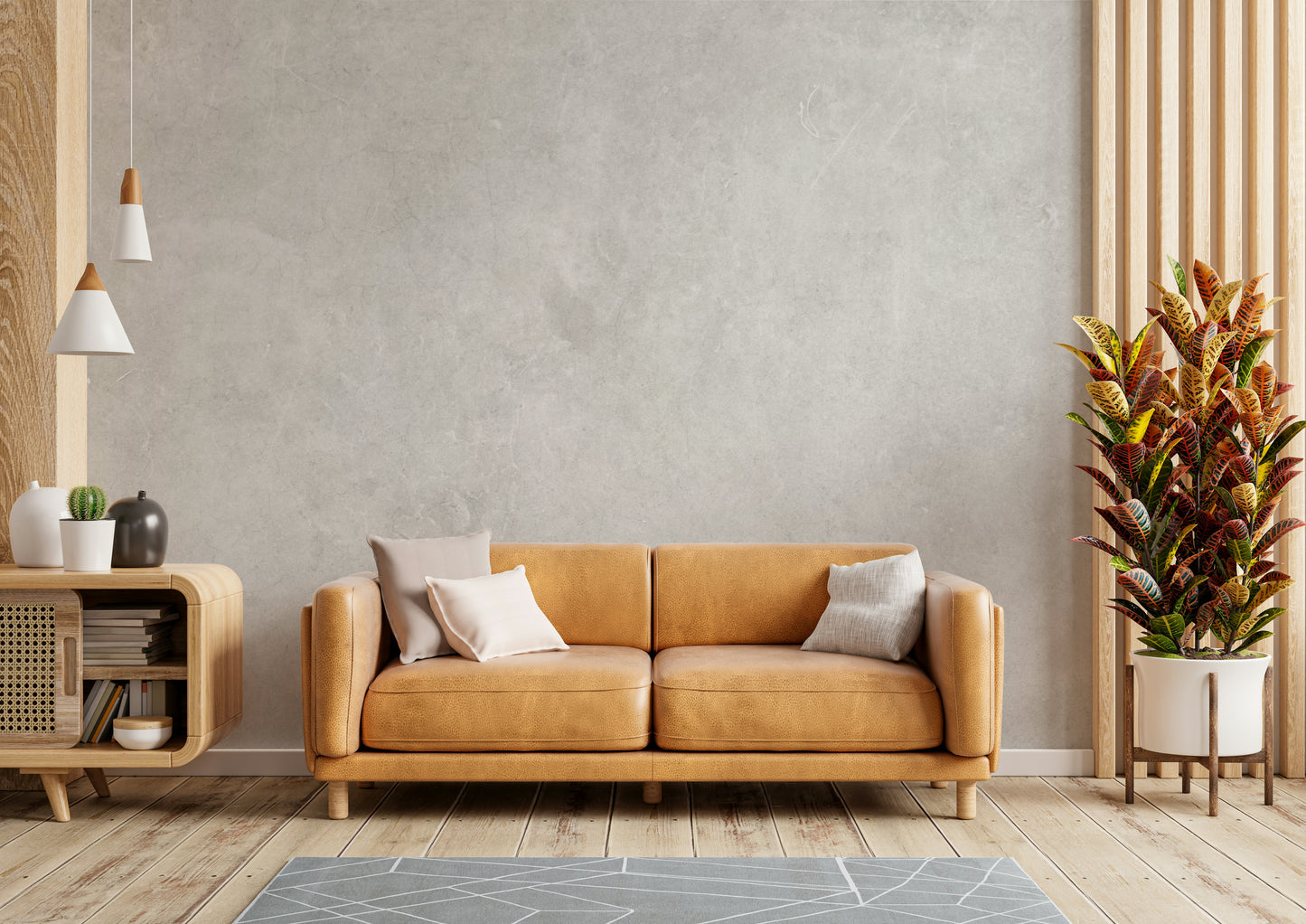 Natural Subtle Concrete Wallpaper Mural