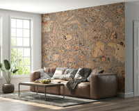 Close-up of the beautiful, flecked Rustic Natural Cork Pattern.
