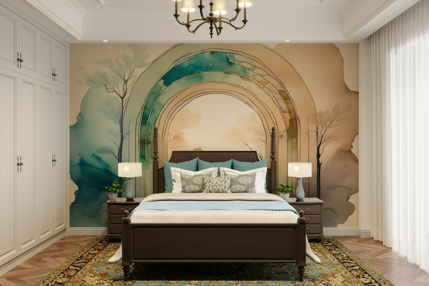 Soft, natural elements in the Natural Dream Portal wall mural.

