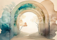 Open doorway with nature scene in the Natural Dream Portal mural.

