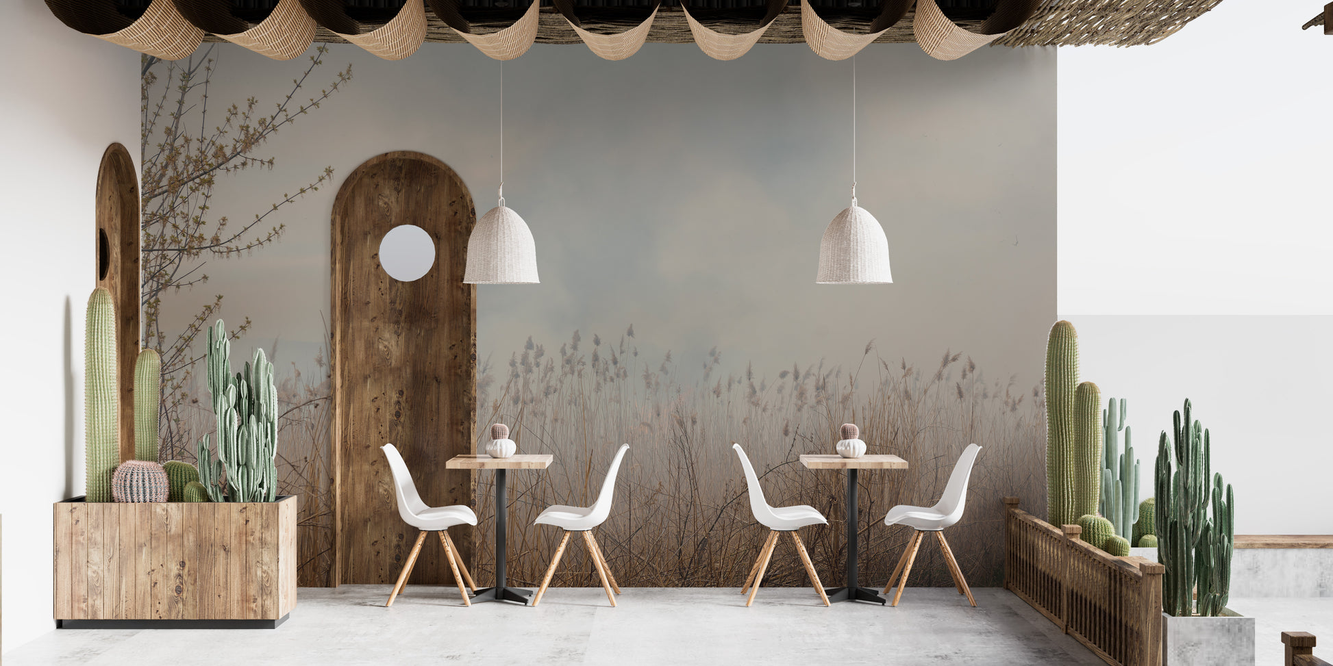 Natural Reeds Wallpaper Murals - Giffywalls