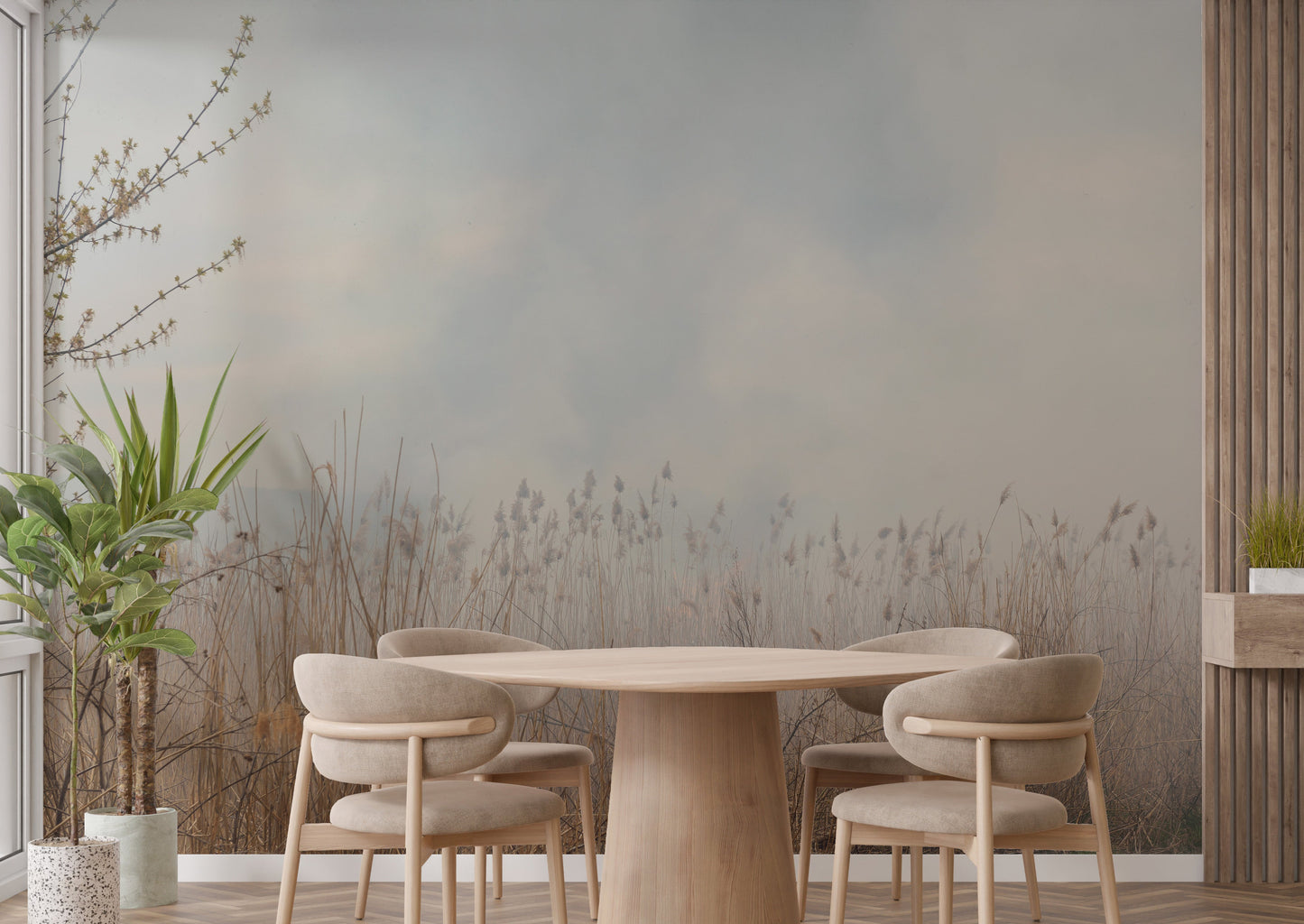 Calm your walls with a reed mural