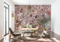 Geological rock Stone chip wall mural print.