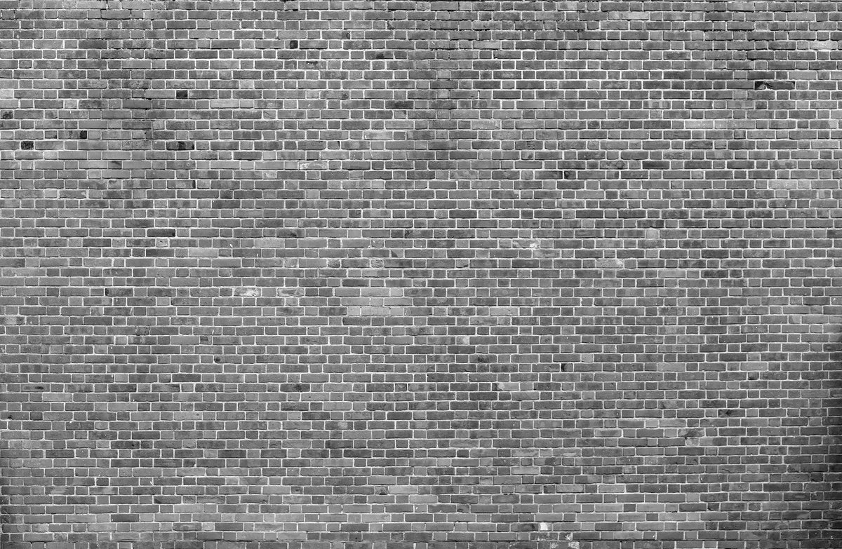 Grey Brick Wallpaper Mural in your room — zoomed