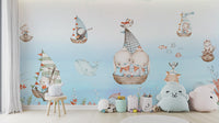 Nautical Nursery Voyage Wallpaper for dreamy decor