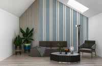 Nautical Stripe Calm wallpaper perfect for creating a serene, ocean-inspired wall accent.