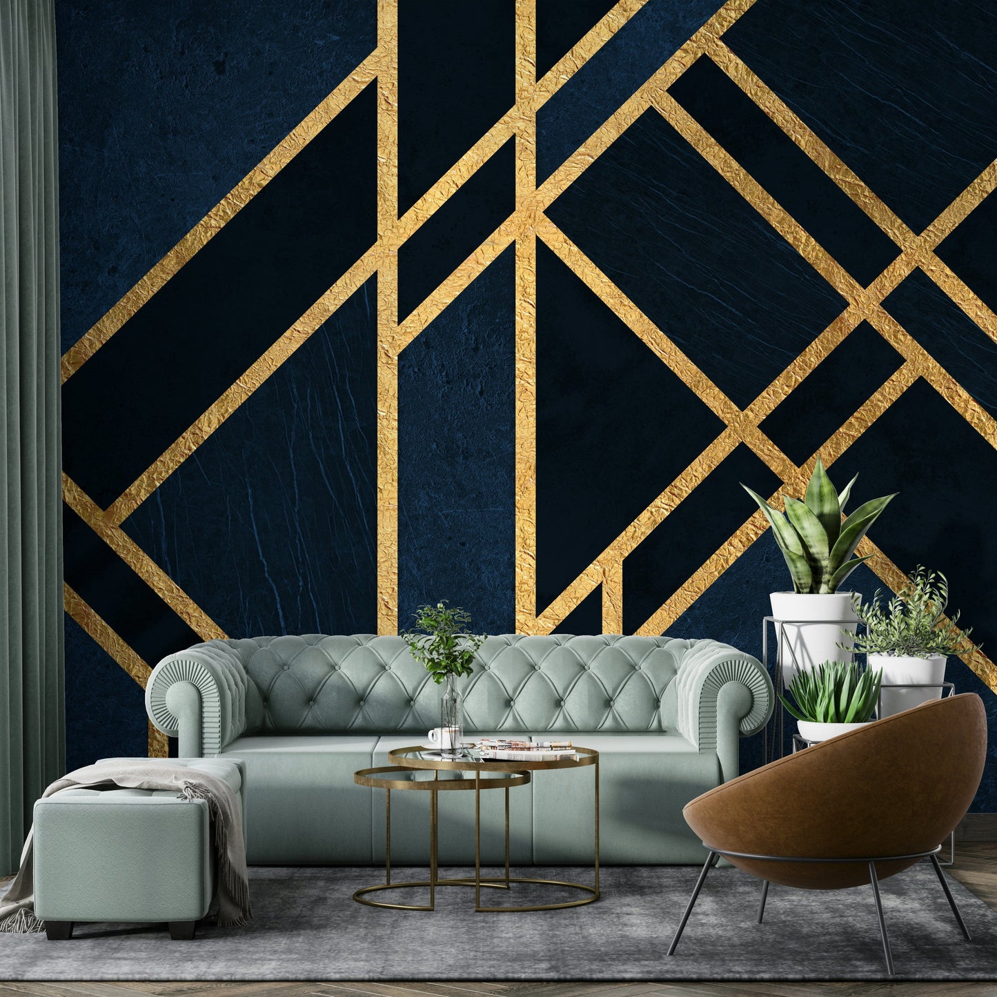 A classic Art Deco wallpaper for walls.

