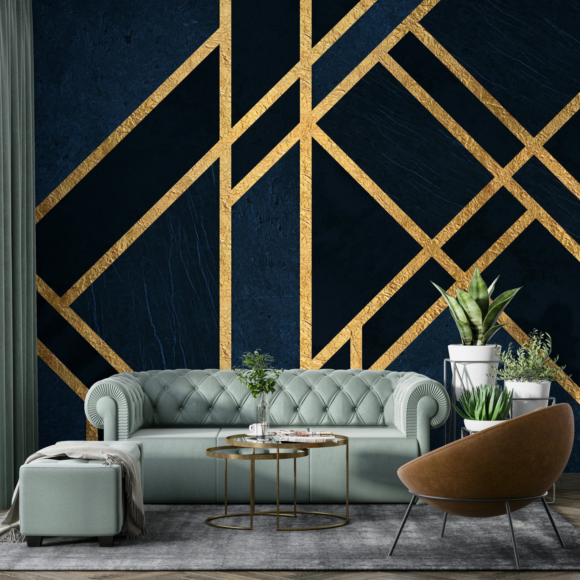 A classic Art Deco wallpaper for walls.

