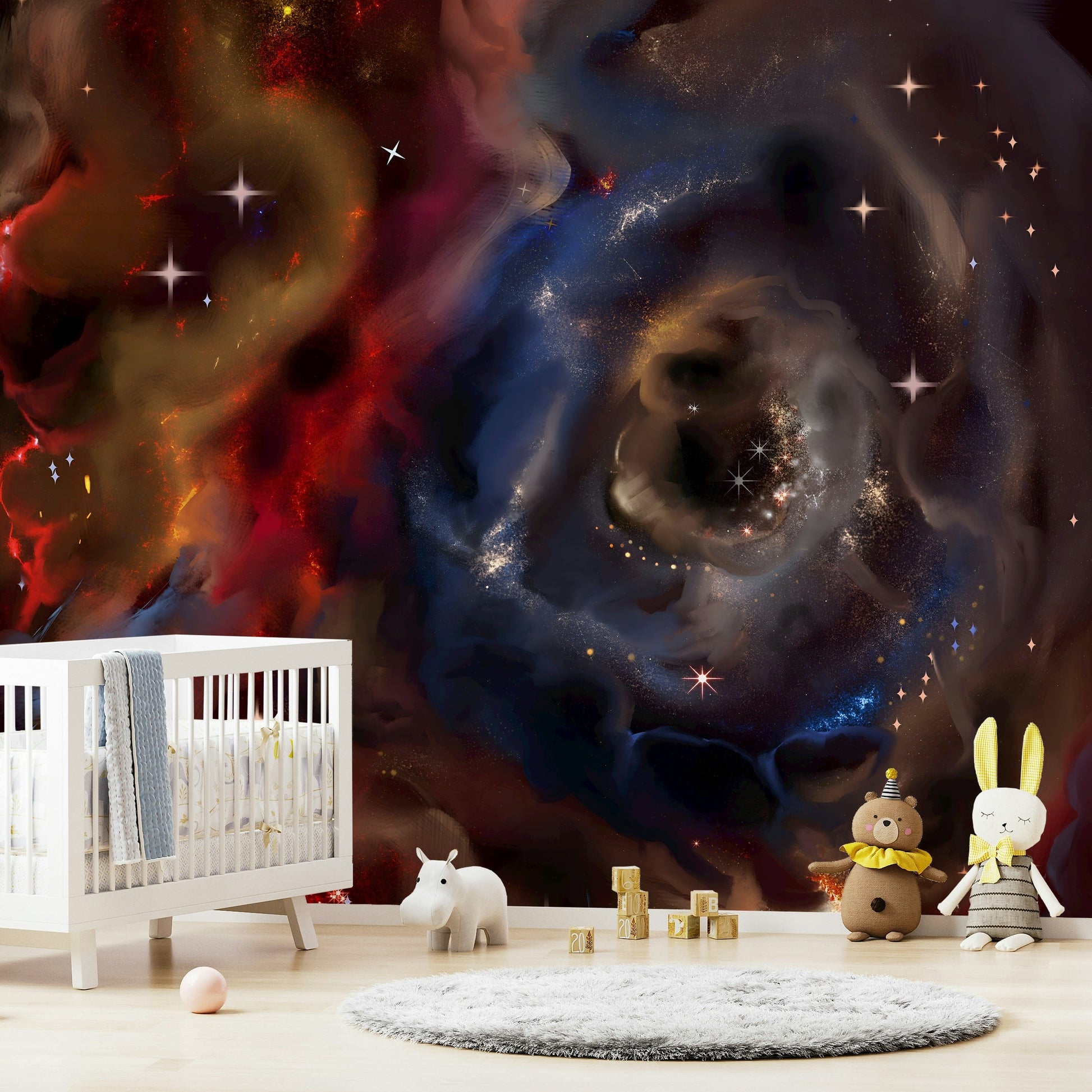 Vibrant Nebulae Cascade nebula interior decor wallpaper.