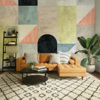 Linear form mural wallpaper

