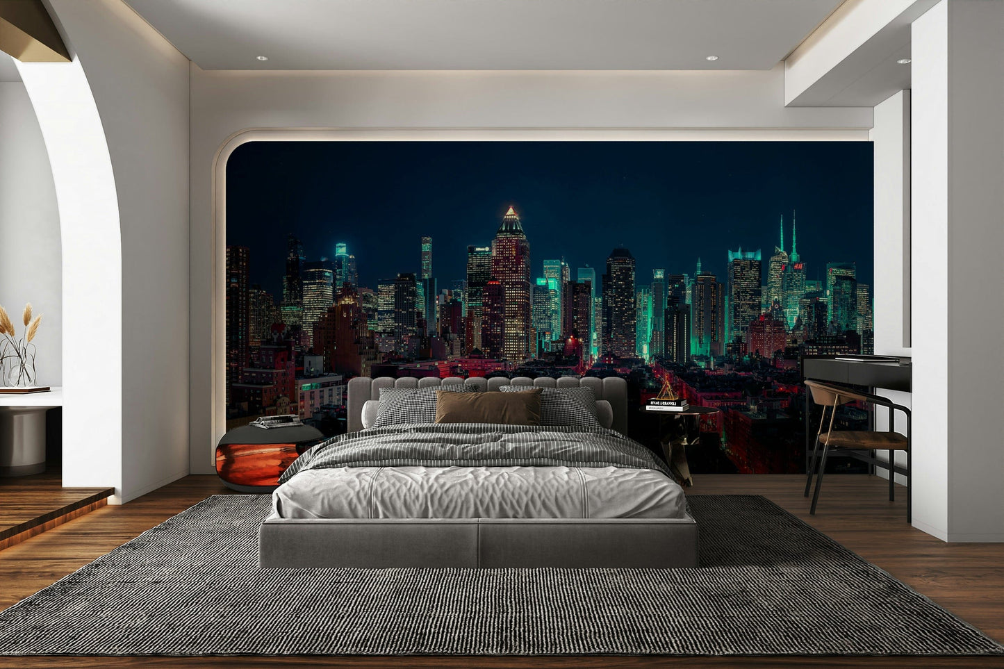 Neon City Nights Wall Mural