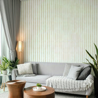 Hand-painted vertical lines in warm beige
