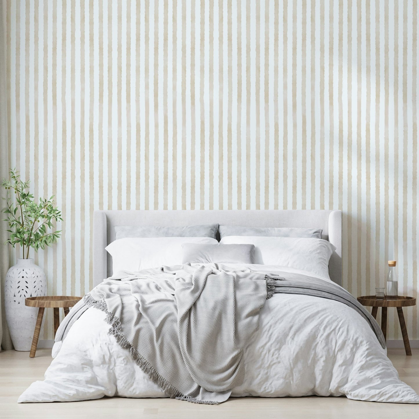 Subtle striped design in beige tones
