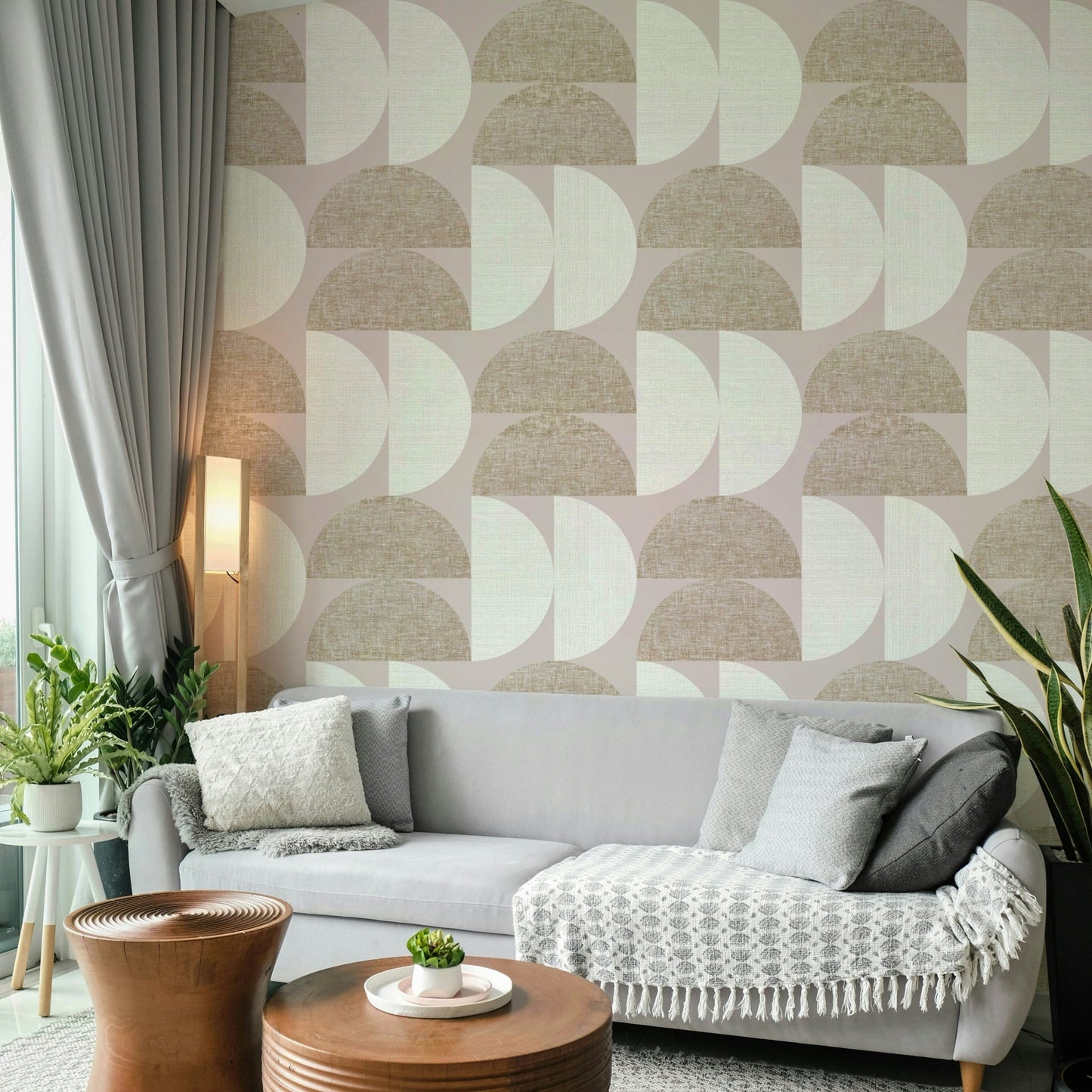 Subtle mural wallpaper for minimal interiors

