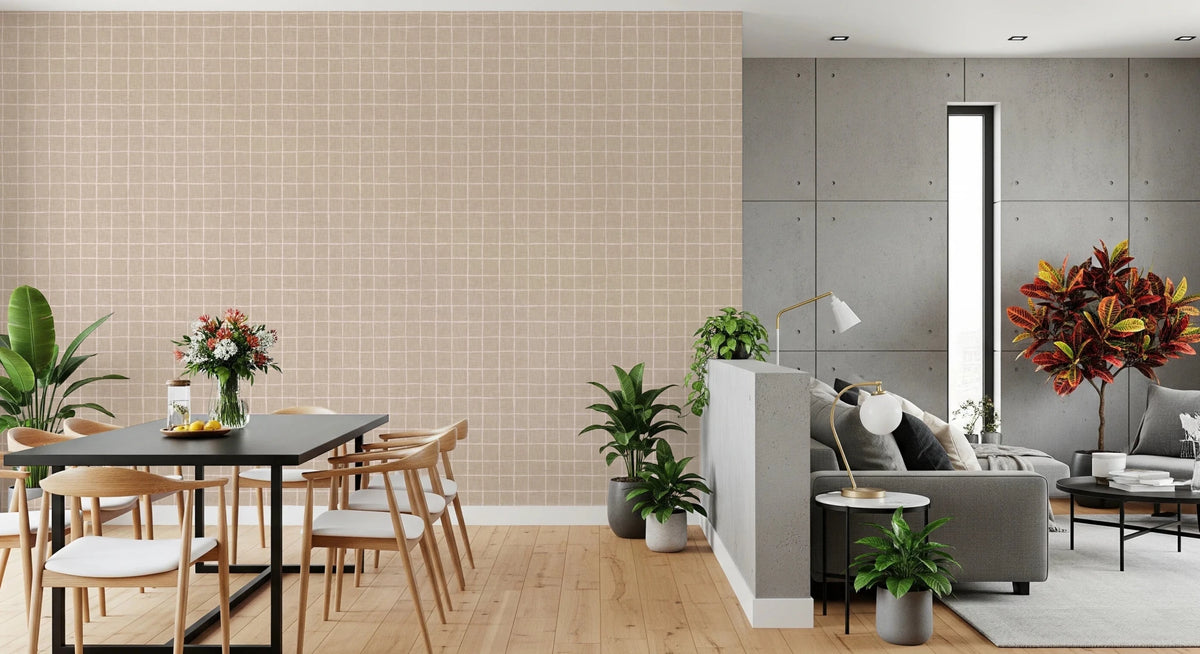 Neutral Grid Wallpaper⁠