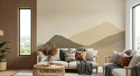 Taupe ombre peaks Neutral Hues wallpaper for walls, tranquil decor.