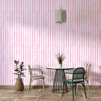 Calm stripe wall mural in soft hues
