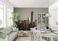 New York Cityscape Glow wallpaper featuring radiant skyscraper brilliance.