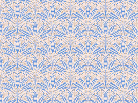Artdeco Blue Palm Wallpaper
