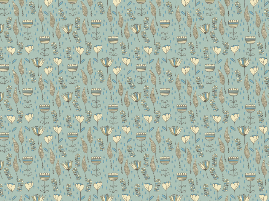 Naive Blooms Wallpaper in your room