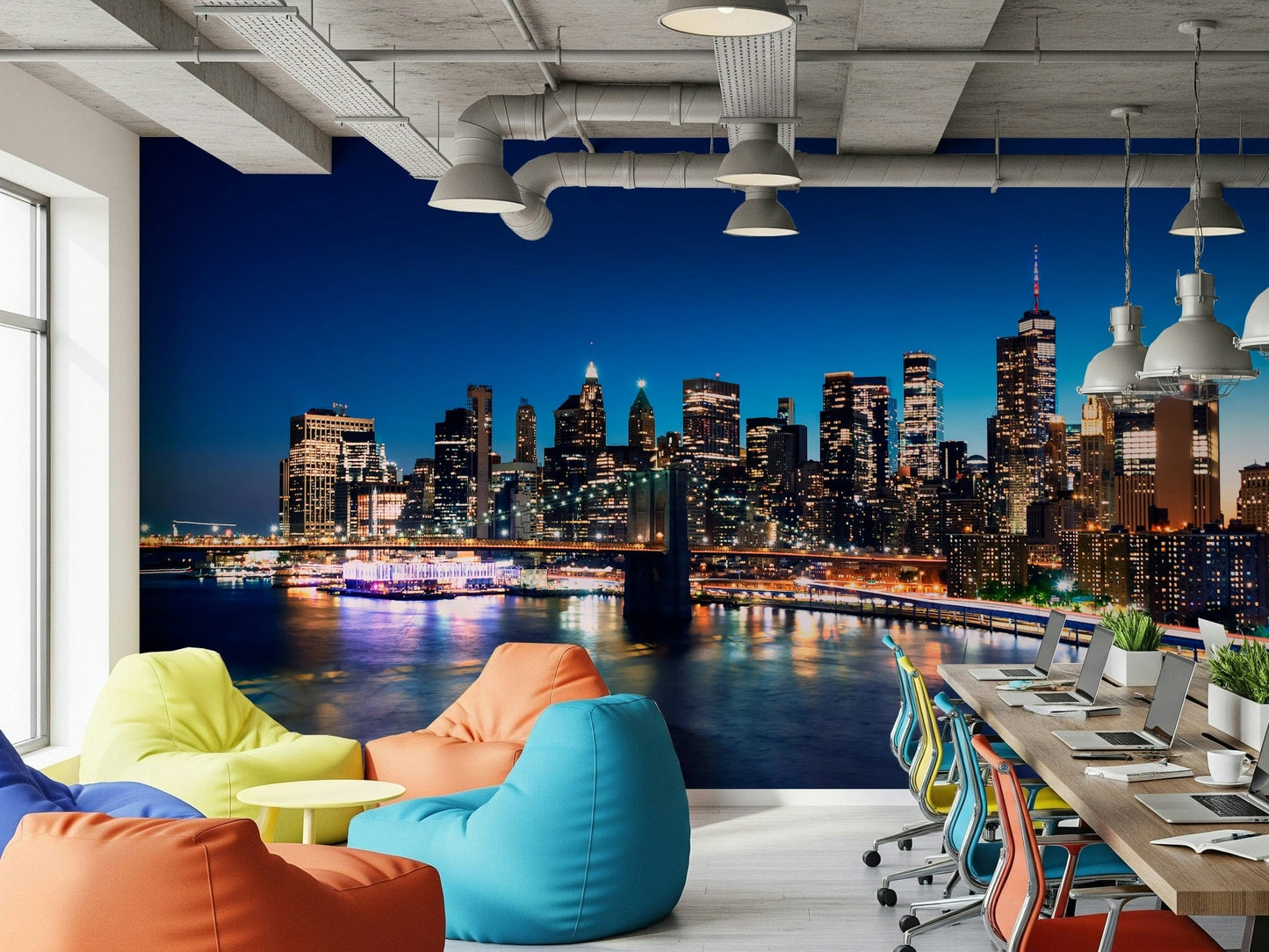 Night Metropolis Wall Mural