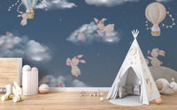 Night Sky Bunny Easter Wall Mural